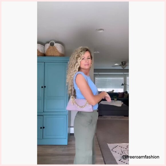 High Waisted Cargo Pants Wide Leg 6 Pocket Combat Military Trousers - Picture 6 of 7